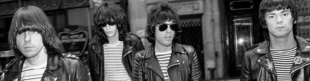 picture of The Ramones in leather jackets